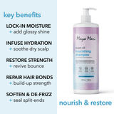 Maya Mari Argan Oil Nourishing Shampoo Sulfate Free - Bond Repair & Moisture for Dry Damaged Treated Hair, 32 fl oz Hair Care Los Angeles Brands 