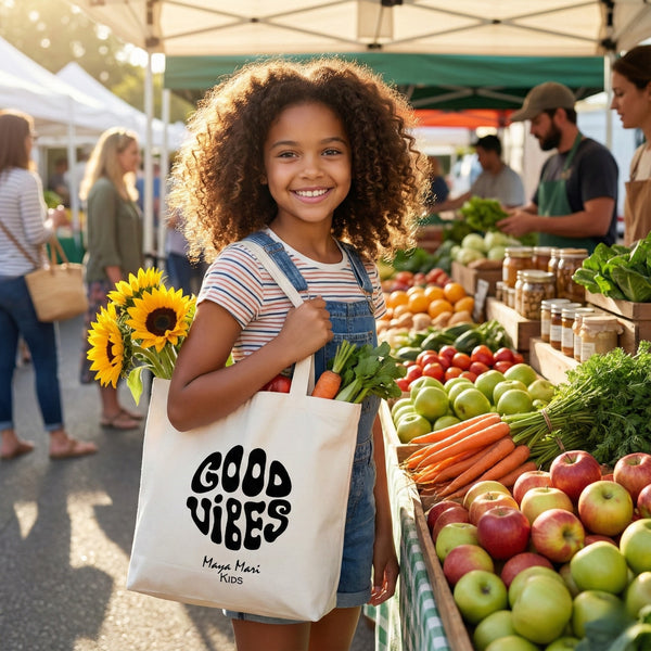 Good Vibes Eco Tote – Maya Mari Kids