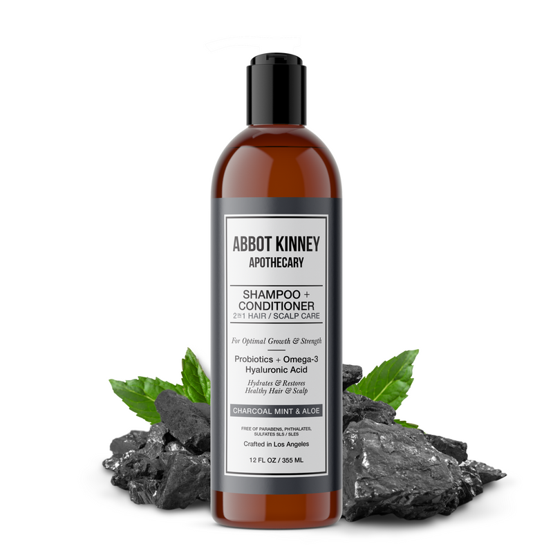  ABBOT KINNEY APOTHECARY Charcoal & Mint 2 in 1 Shampoo and Conditioner