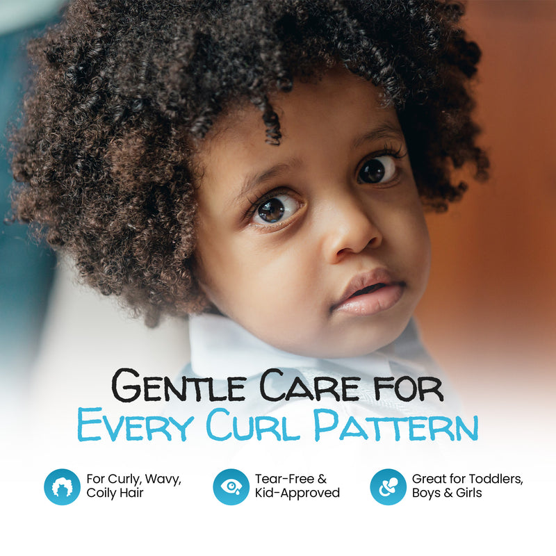 Curly Hair Kids Must Have 3-Piece Set - Kids 2-in-1 Shampoo and Conditioner, Curl Cream, and Leave-In Conditioner Hair Care Los Angeles Brands 