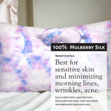 Market Fresh Beauty Silk Sleep Set, Pillowcase, Eye Mask and Hair Scrunchie, 100% Mulberry Silk, Pink, White & Blue