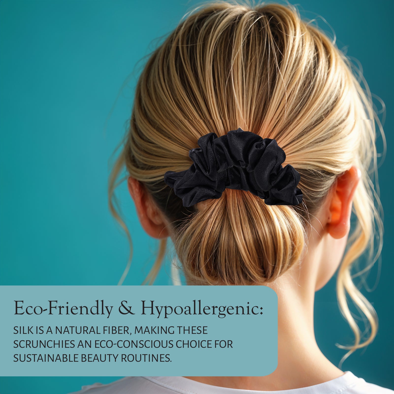 Market Fresh Beauty Silk Skinny Hair Scrunchies, Pack Silk