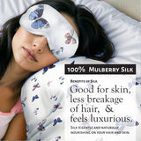 Market Fresh Beauty 100% Mulberry Silk Pillow Case, Silk Eye Mask and Silk Scrunchie