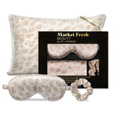 Market Fresh Beauty 100% Mulberry Silk Pillow Case, Silk Eye Mask and Silk Scrunchie