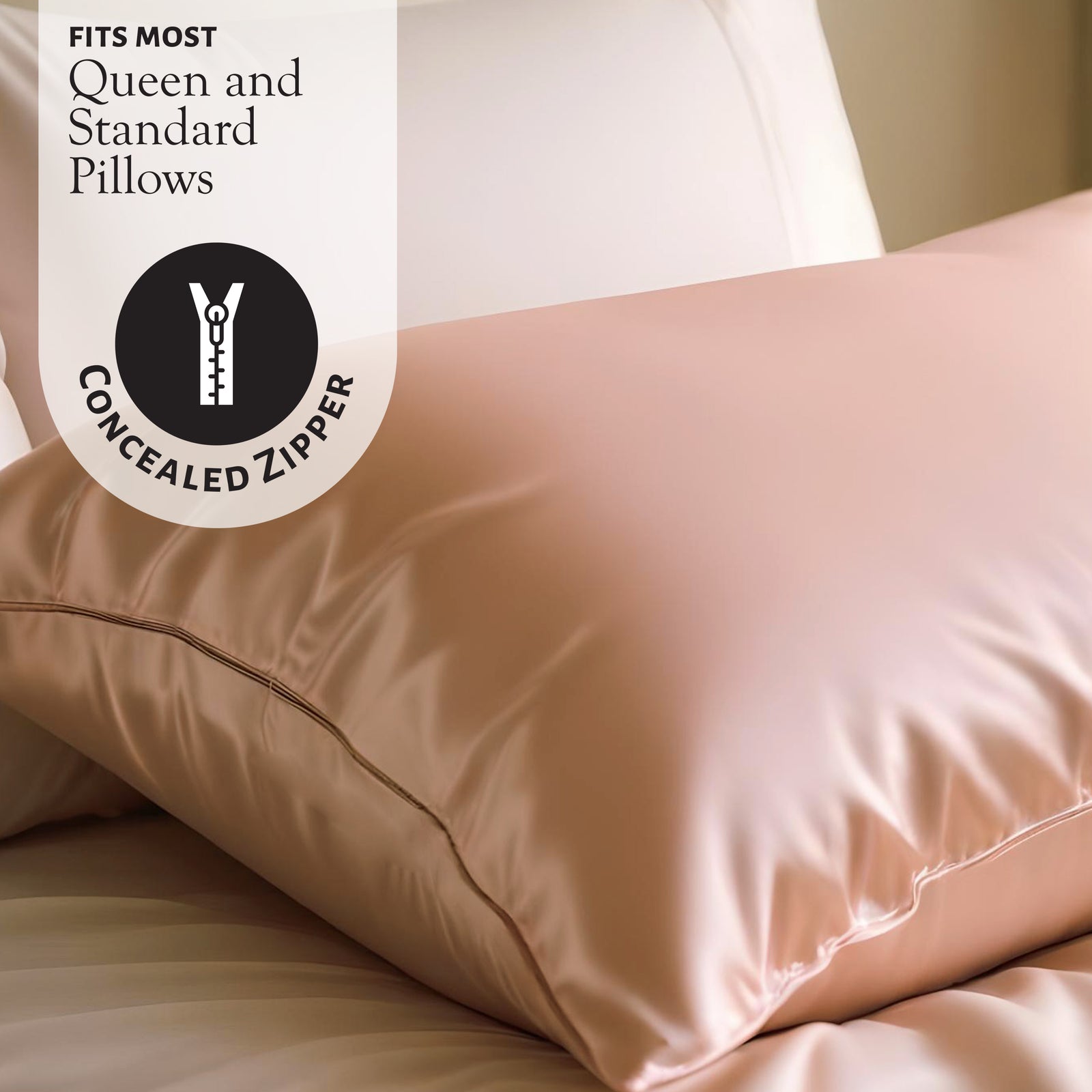 Market Fresh Beauty Mulberry Silk Sleep Set Pillowcase Eye Mask and Hair Scrunchie Silk Pink