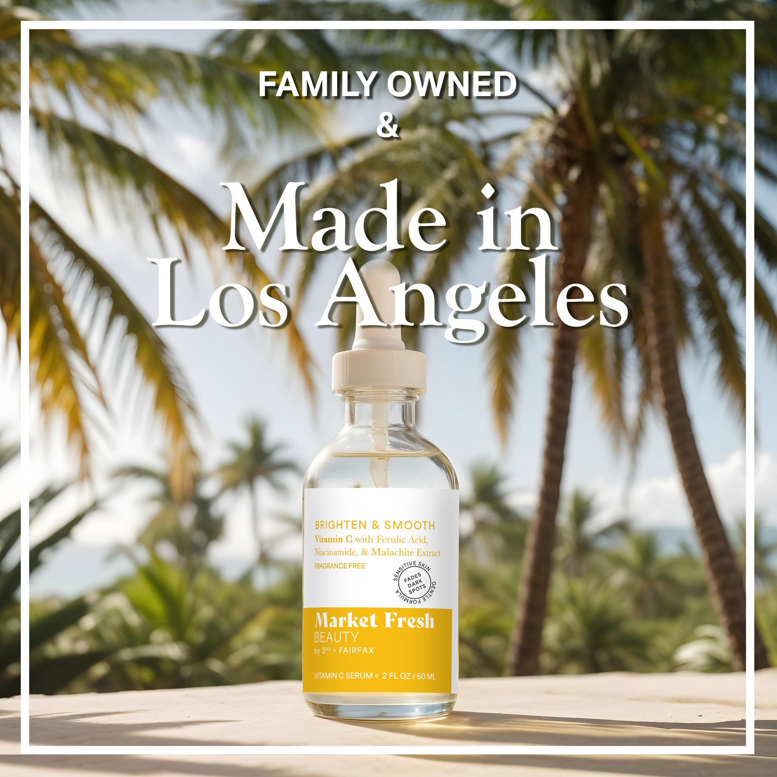 Market Fresh Beauty Vitamin C Serum with Ferulic Acid, Niacinamide