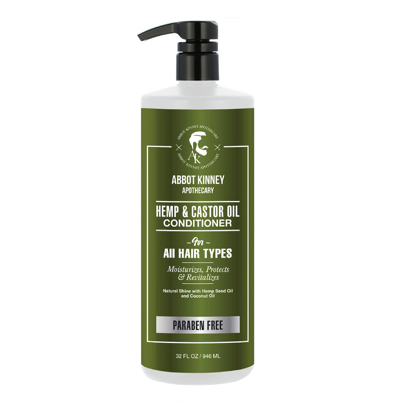 Abbot Kinney Apothecary Hemp + Castor Oil Conditioner, Moisturizes, Protects, and Revitalizes, 32oz Men's Grooming Los Angeles Brands 