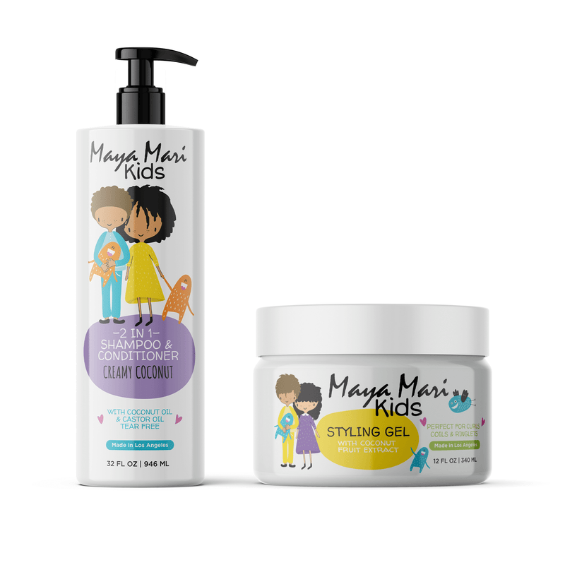Copy of Maya Mari Kids Curl Conditioning Kit 2 -Piece Set - Kids 2-in-1 Shampoo and Conditioner and Curl Cream Hair Care Los Angeles Brands 