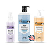 Love My Dog Bath Set - 2-in-1 Shampoo and Conditioner, Waterless Dog Shampoo, and Pure Relief Hot Spot Spray Pet Grooming Los Angeles Brands 