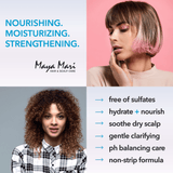 Maya Mari Argan Oil Nourishing Shampoo & Conditioner SET Sulfate Free - Bond Repair & Moisture for Dry Damaged Treated Hair, 32 fl oz Hair Care Los Angeles Brands 