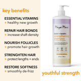 Maya Mari Biotin Keratin Strengthening Shampoo Sulfate Free - Thickening & Growth for Thinning Weak Hair, 32 fl oz Hair Care Los Angeles Brands 