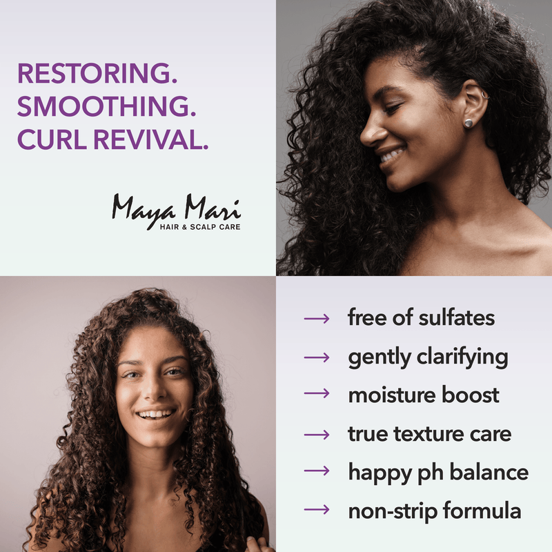 Maya Mari Castor Oil Curl Restore Shampoo & Conditioner SET - Sulfate Free Damage Repair & Moisture Seal for Dry Coarse Hair, 32 fl oz Hair Care Los Angeles Brands 