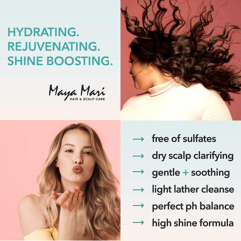 Maya Mari Coconut Oil Pure Shine Shampoo & Conditioner SET Sulfate Free - Restore Hydration & Smooth Frizz for Dry Dull Hair, 32 fl oz Hair Care Los Angeles Brands 