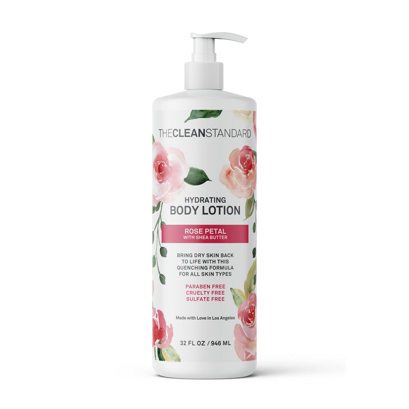 THE CLEAN STANDARD Rose Petal & Shea Butter Body Lotion - 32oz Body Lotion LOS ANGELES BRANDS 