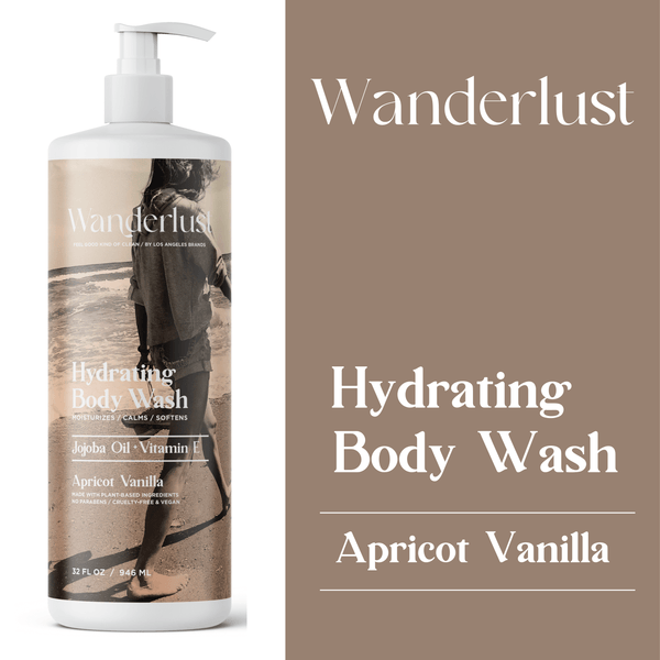 Wanderlust Hydrating Body Wash - Apricot Vanilla Body Wash Los Angeles Brands 