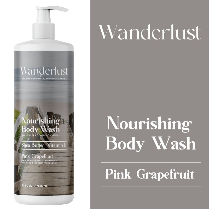 Wanderlust Nourishing Body Wash - Pink Grapefruit Body Wash Los Angeles Brands 